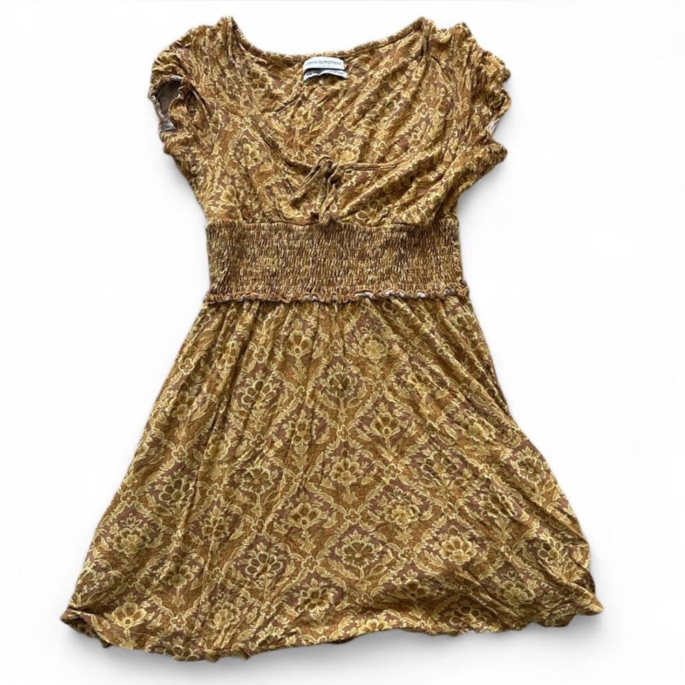 Urban Outfitters Tan & burnt yellow Patterned Dress